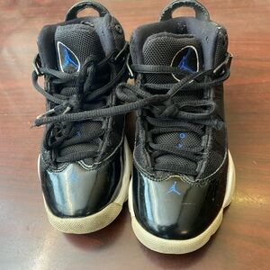 Jordan 6 rings Black and Blue High-Top Sneakers